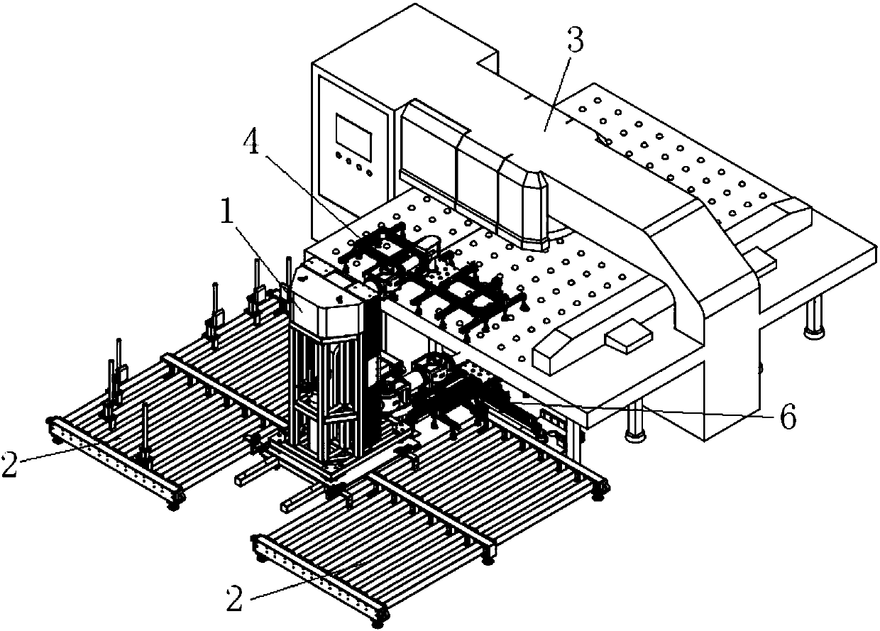 Turret punch press system based on two-arm robot