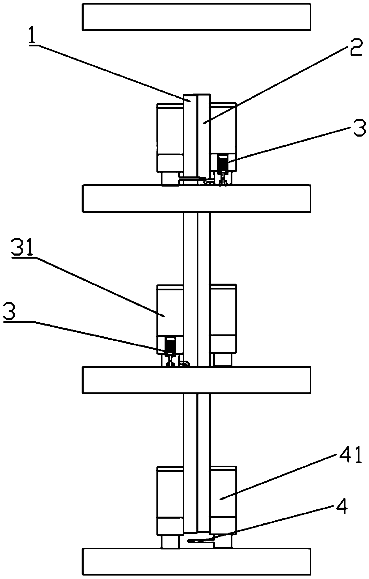 A mechanical arm device with automatic locking and mutual unlocking