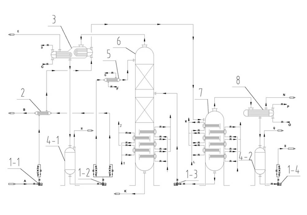 Multilayer-evaporation-based bio-diesel continuous rectification system and process