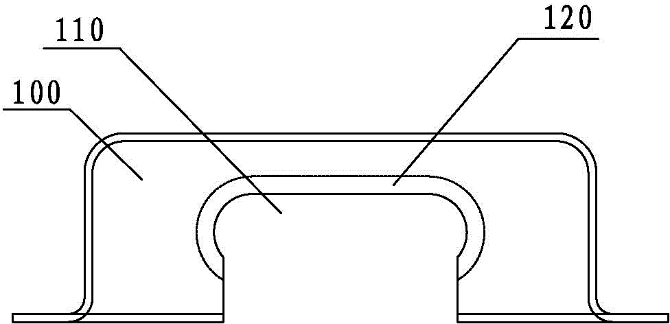 Double side punching-hole and double side punching-hole flange integrated structure for double-hole shielding cover progressive mould