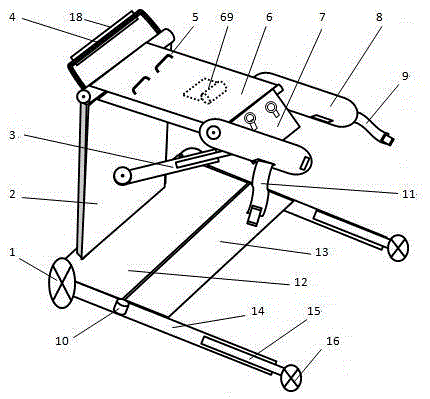 Frame type multifunctional free ascending and descending shifting machine