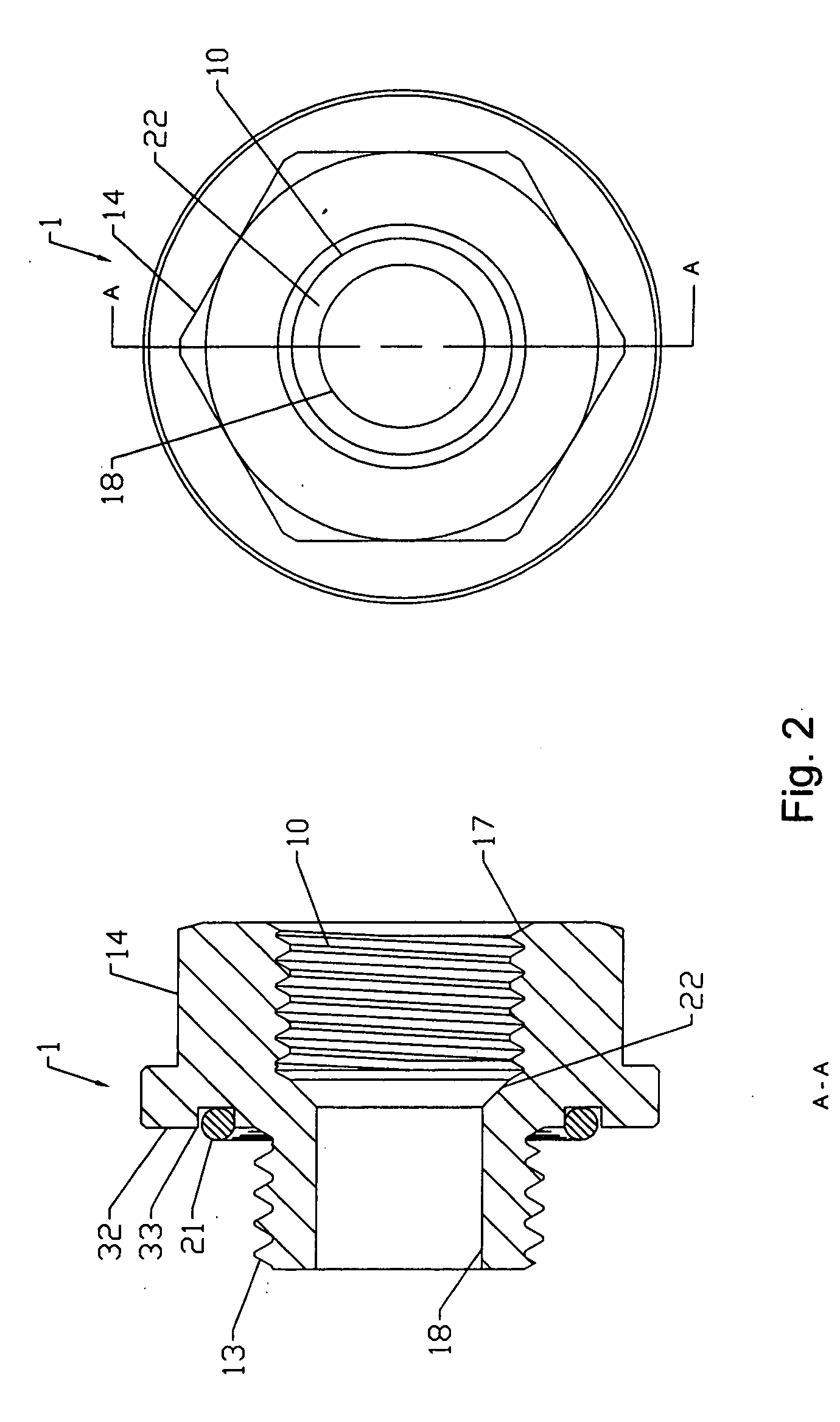 Two part oil or fluid drain plug with magnet