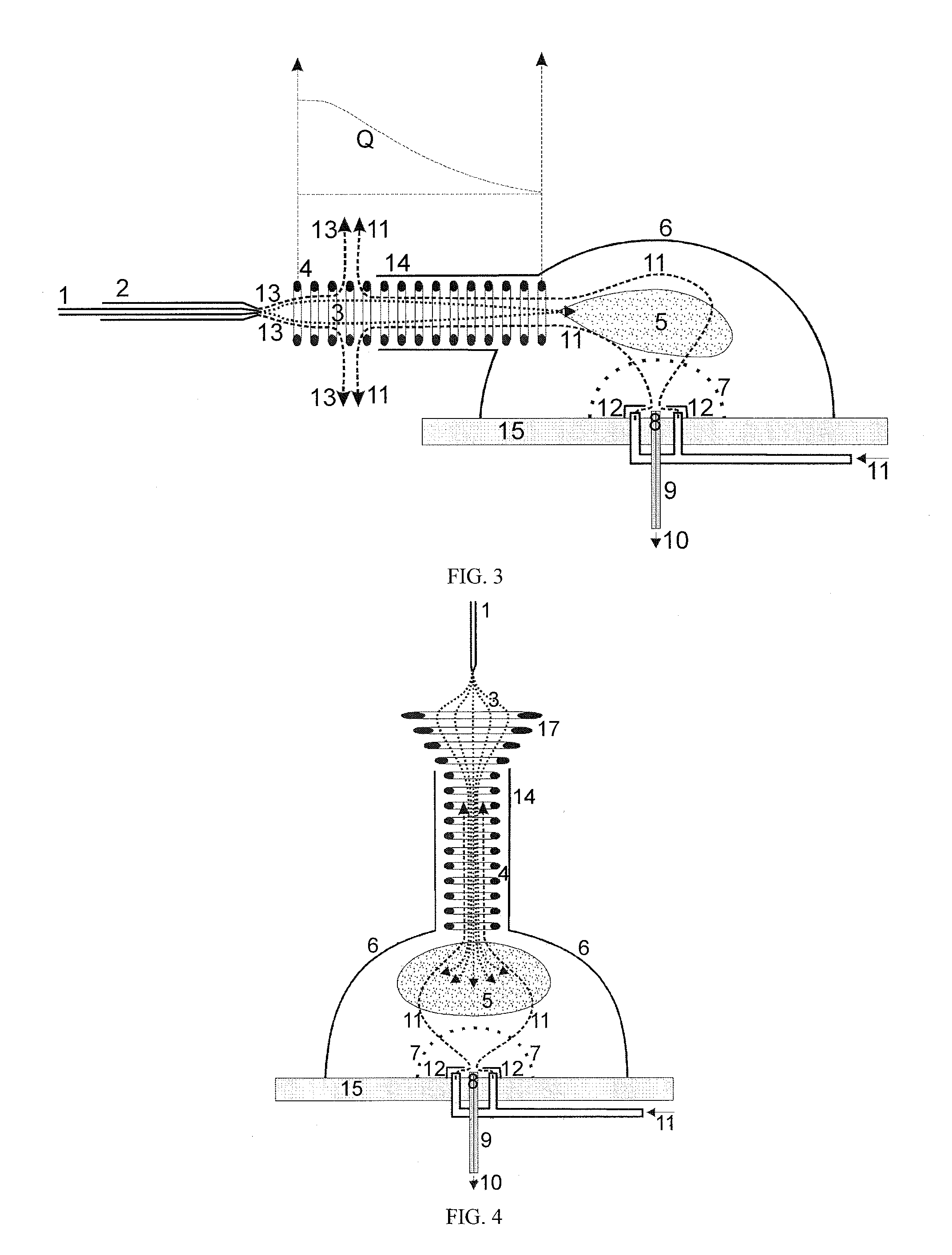 Guiding charged droplets and ions in an electrospray ion source