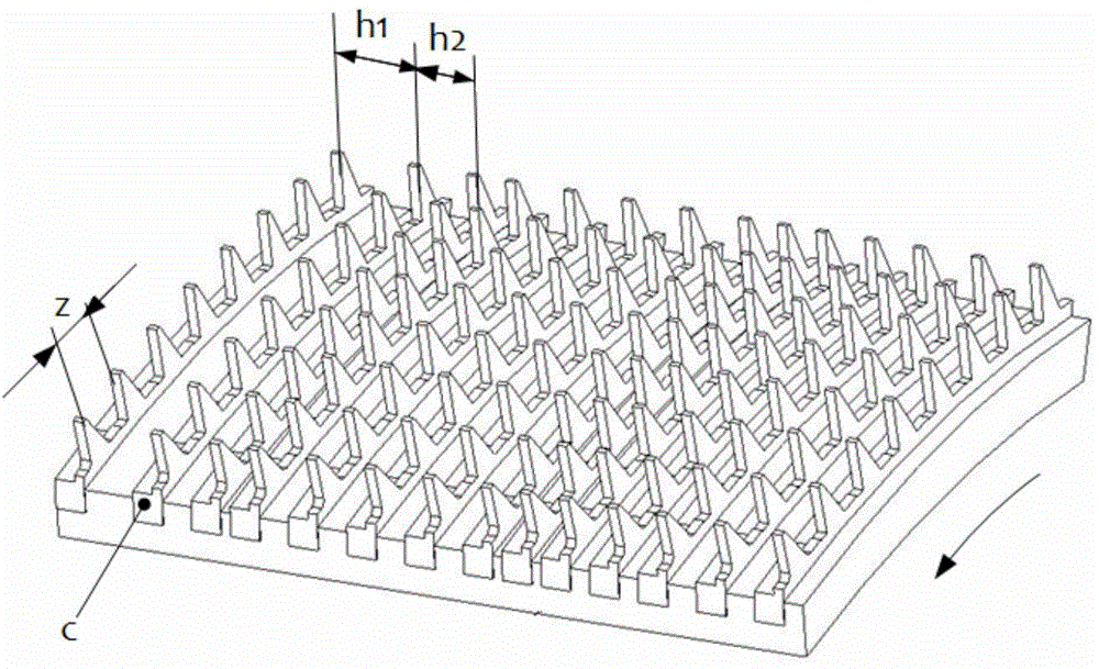 Nonuniform-tooth density carding cloth