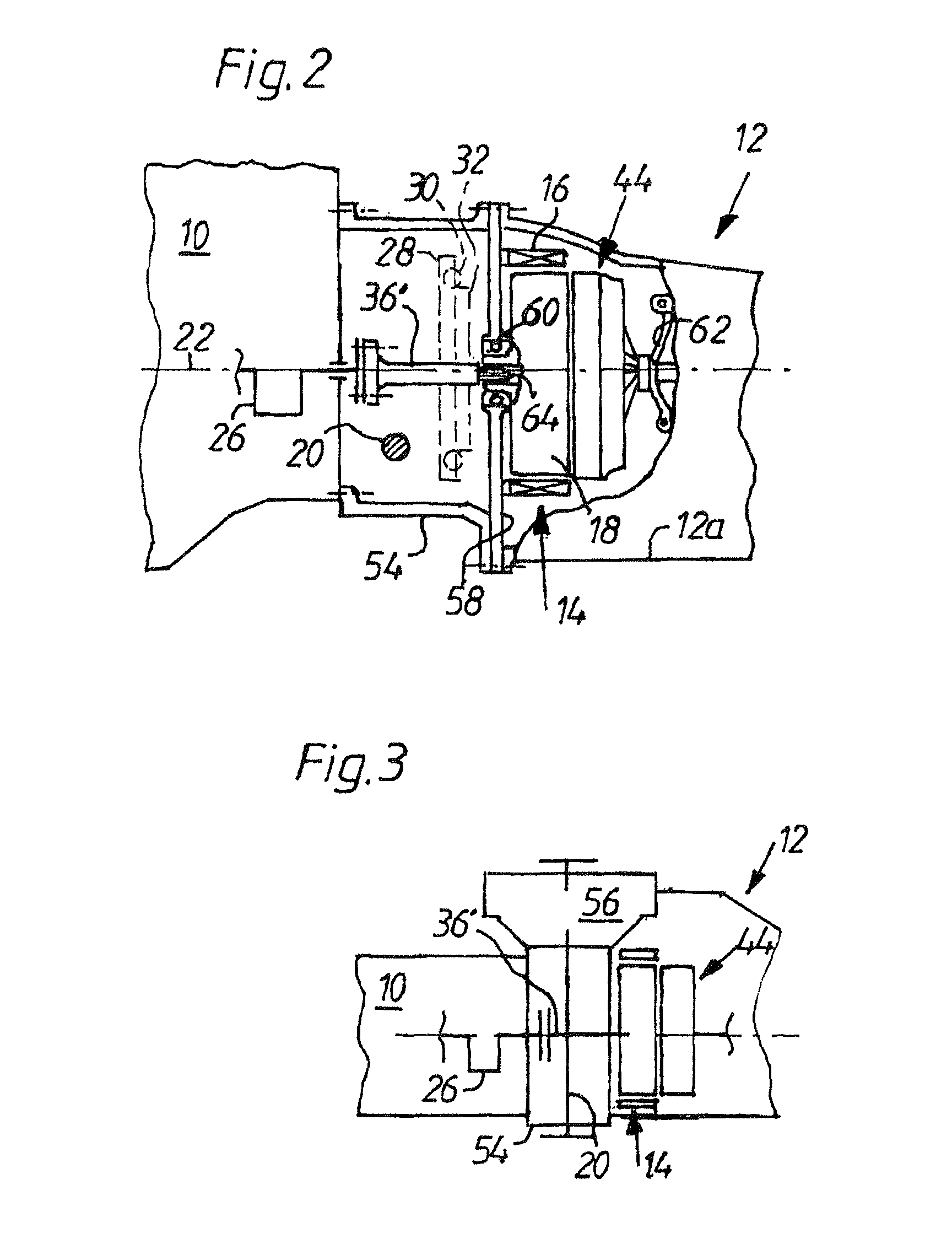 Arrangement of an electrical machine