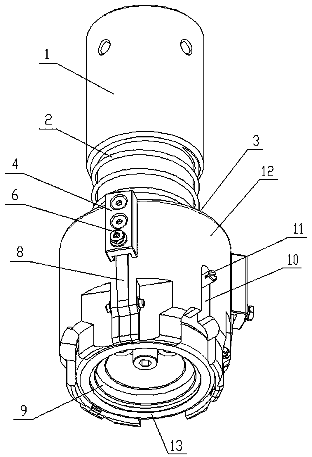 Bearing outer ring press fitting locking mechanism for transmission shell