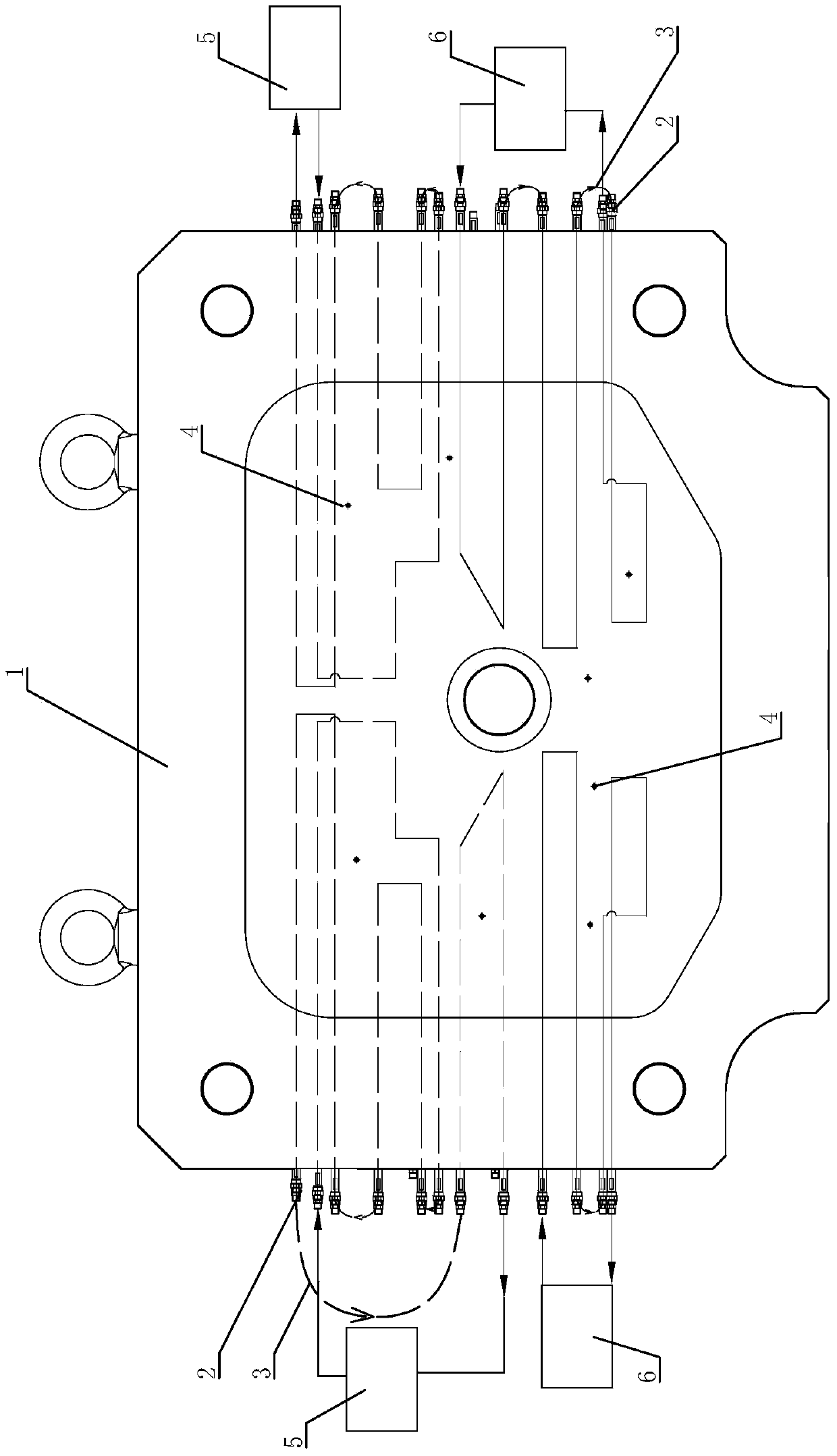 Temperature control method for magnesium alloy pressure casing die