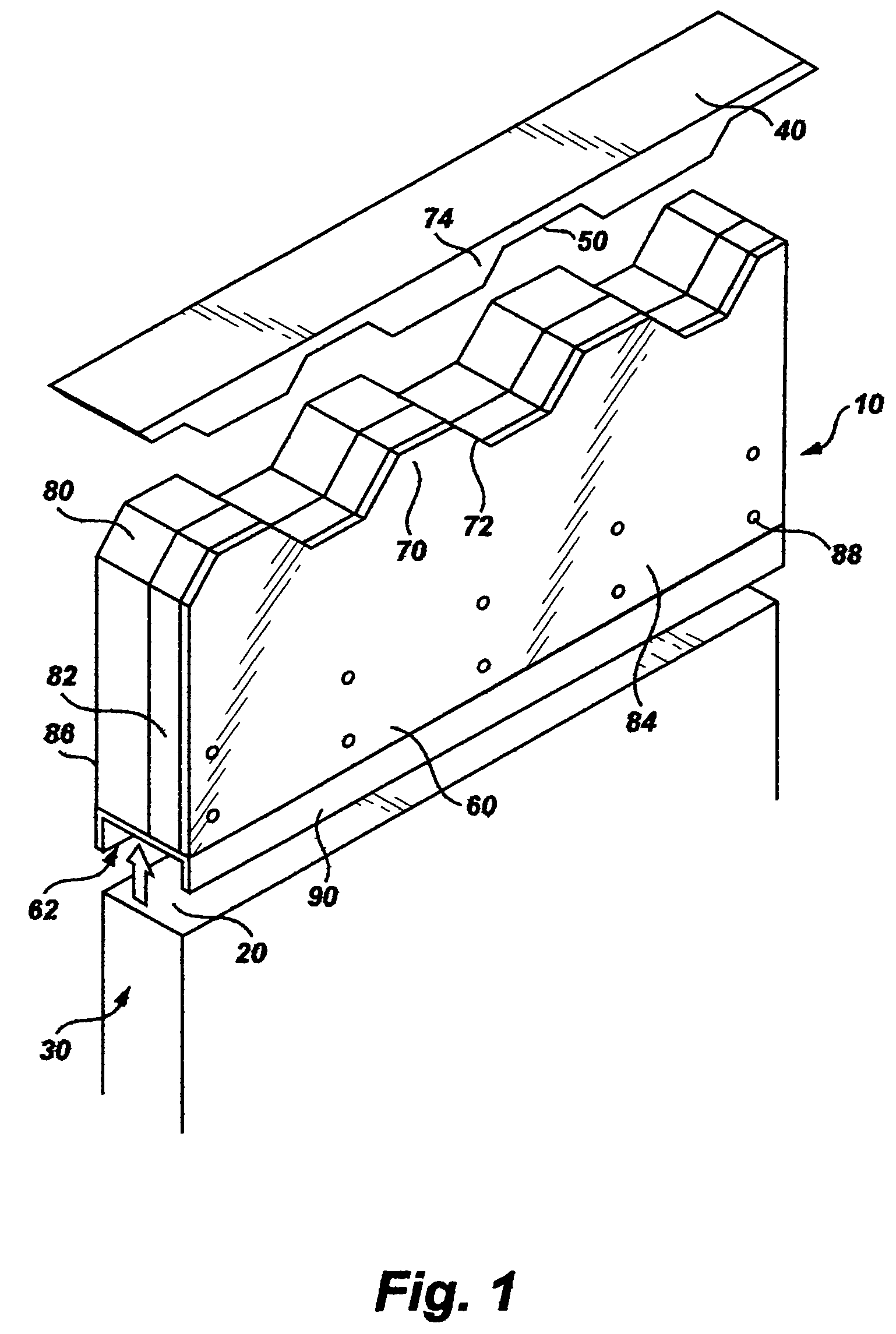 Fire and sound resistant insert for a wall