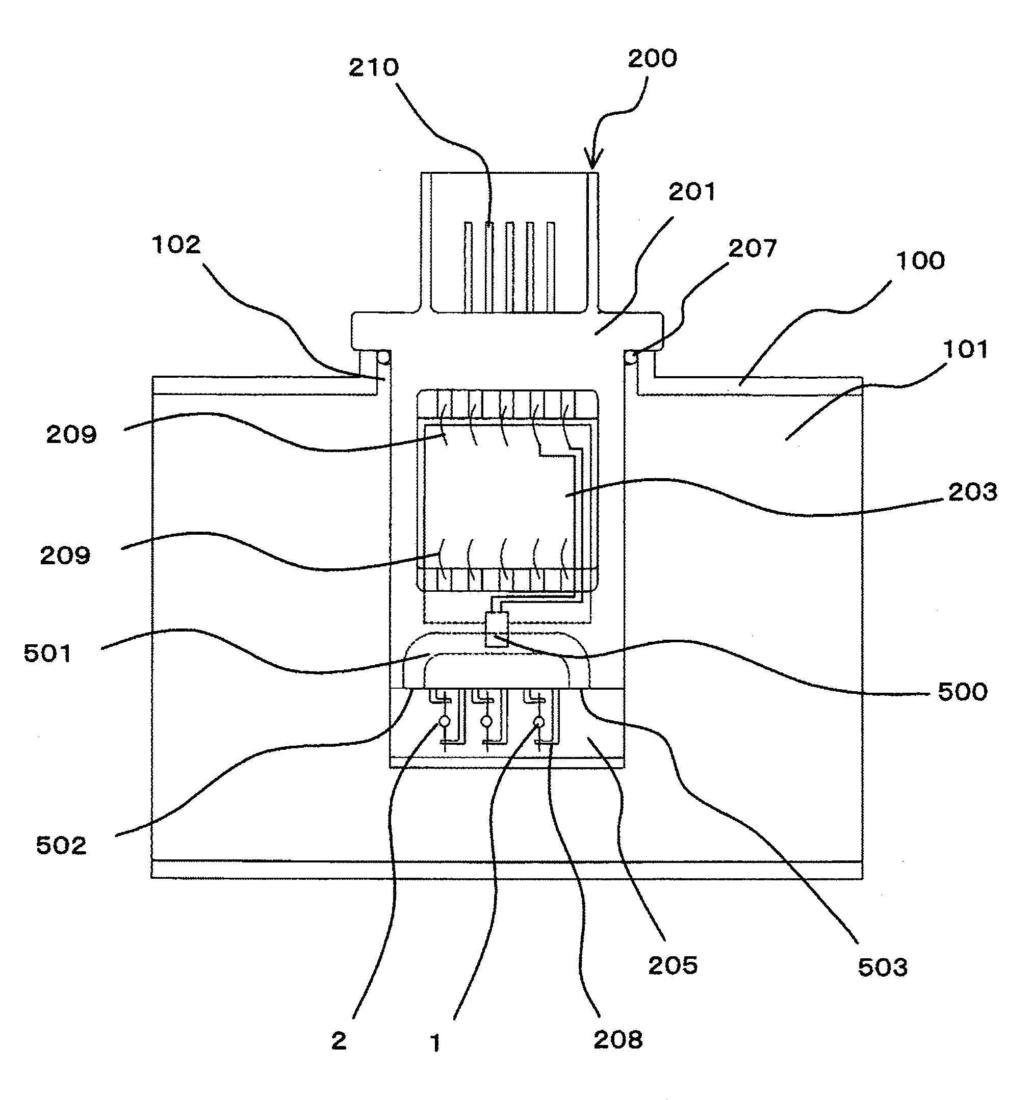 Mass air flow measurement device