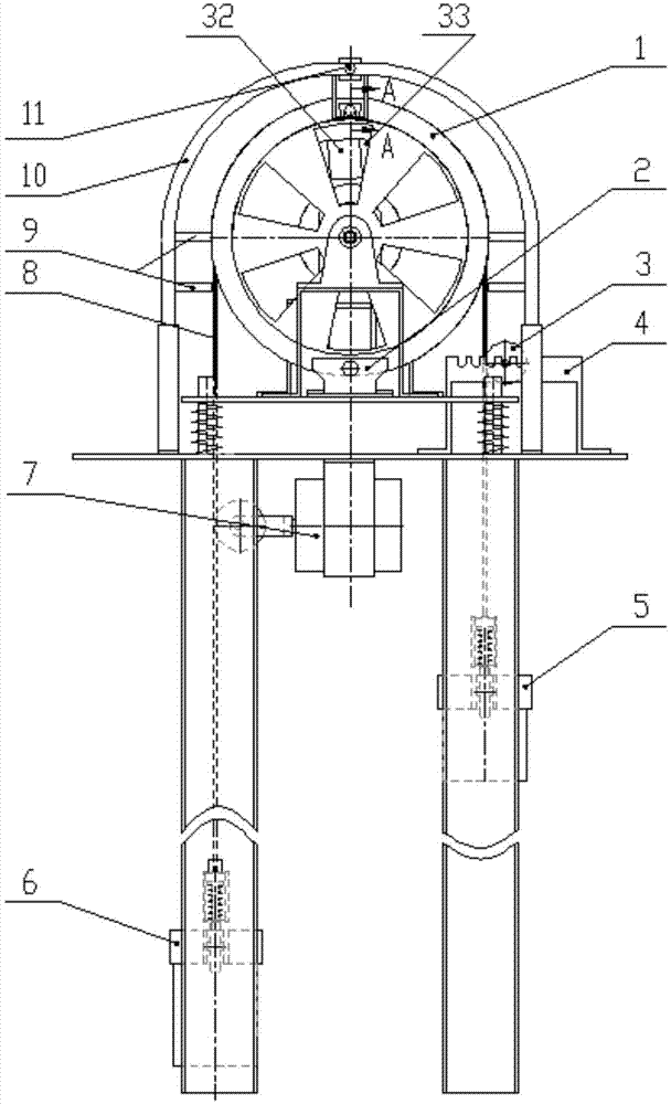 Friction liner-hoisting steel wire rope dynamic friction drive test device and friction liner-hoisting steel wire rope dynamic friction drive test method