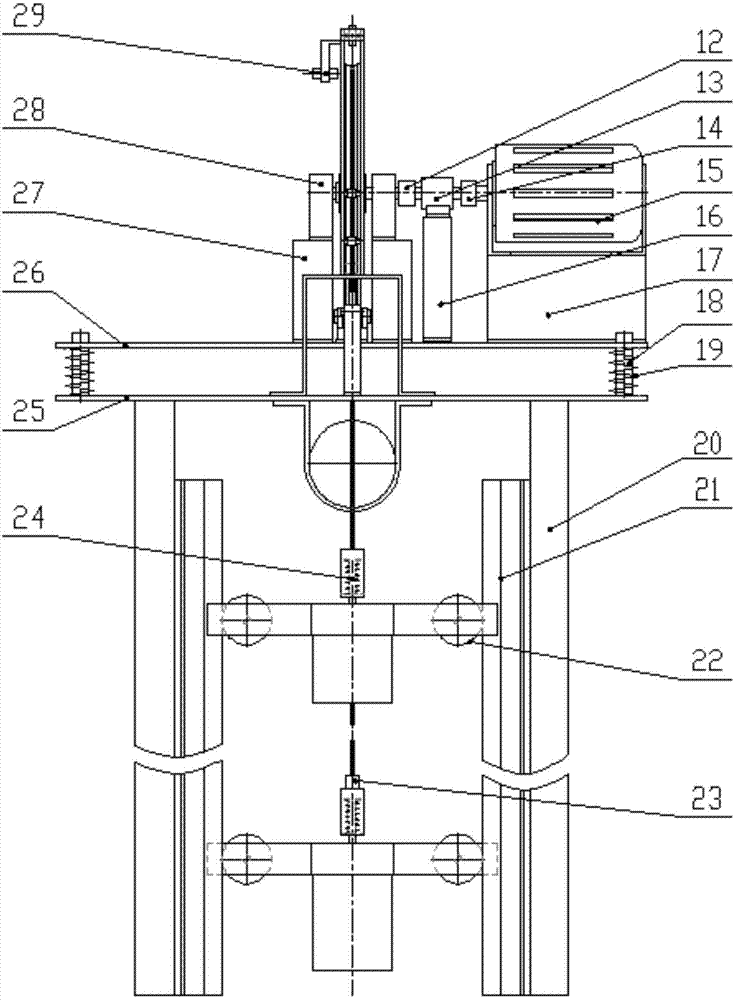 Friction liner-hoisting steel wire rope dynamic friction drive test device and friction liner-hoisting steel wire rope dynamic friction drive test method