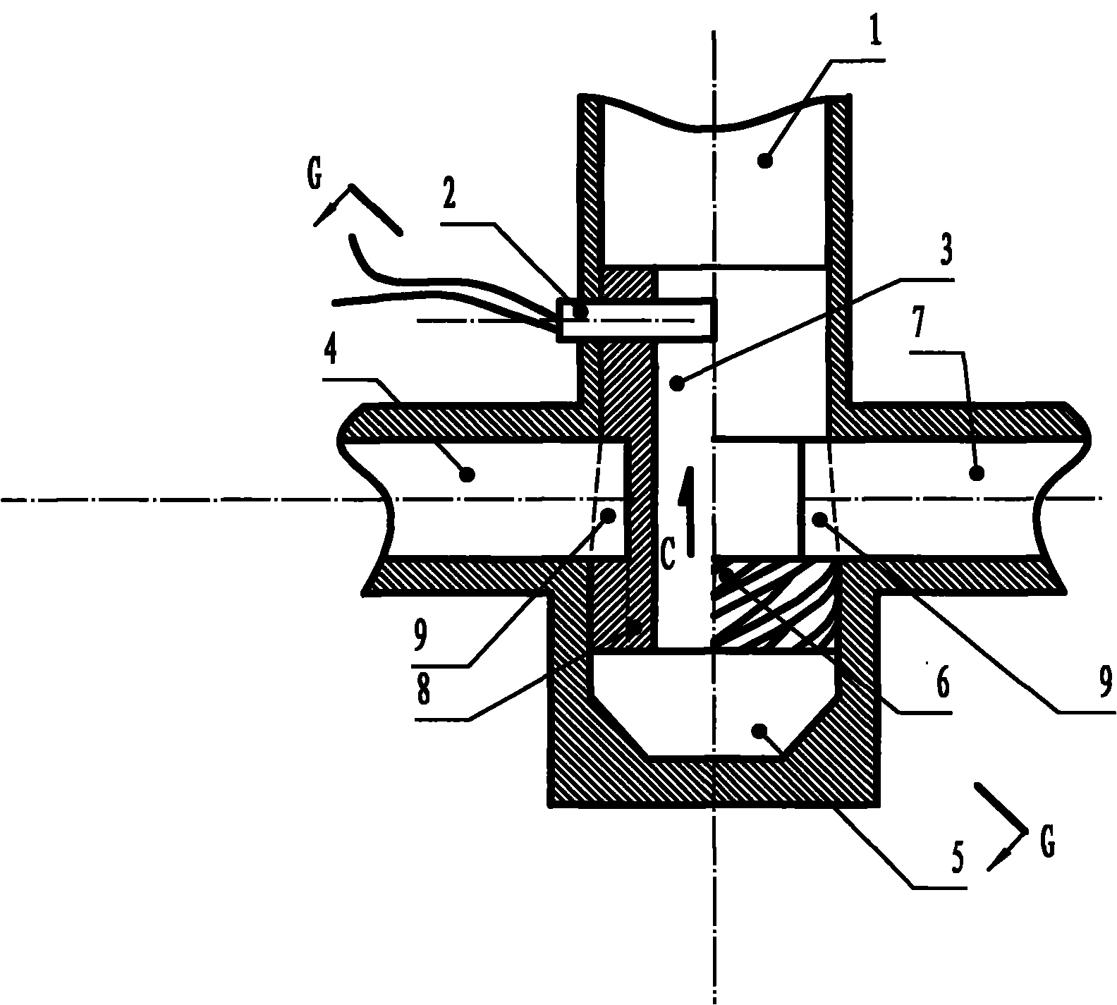 Water mixing device for automatic constant-temperature water mixing valve