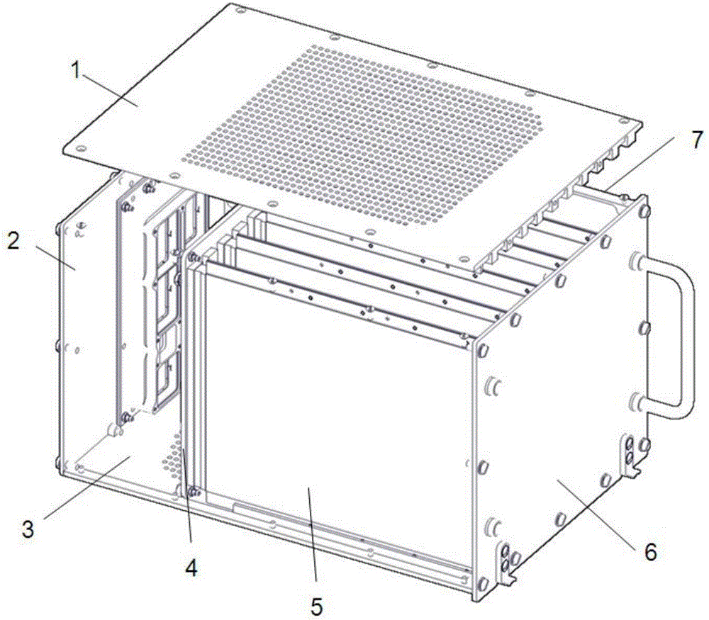 Forced air cooling chassis resisting marine atmospheric environment