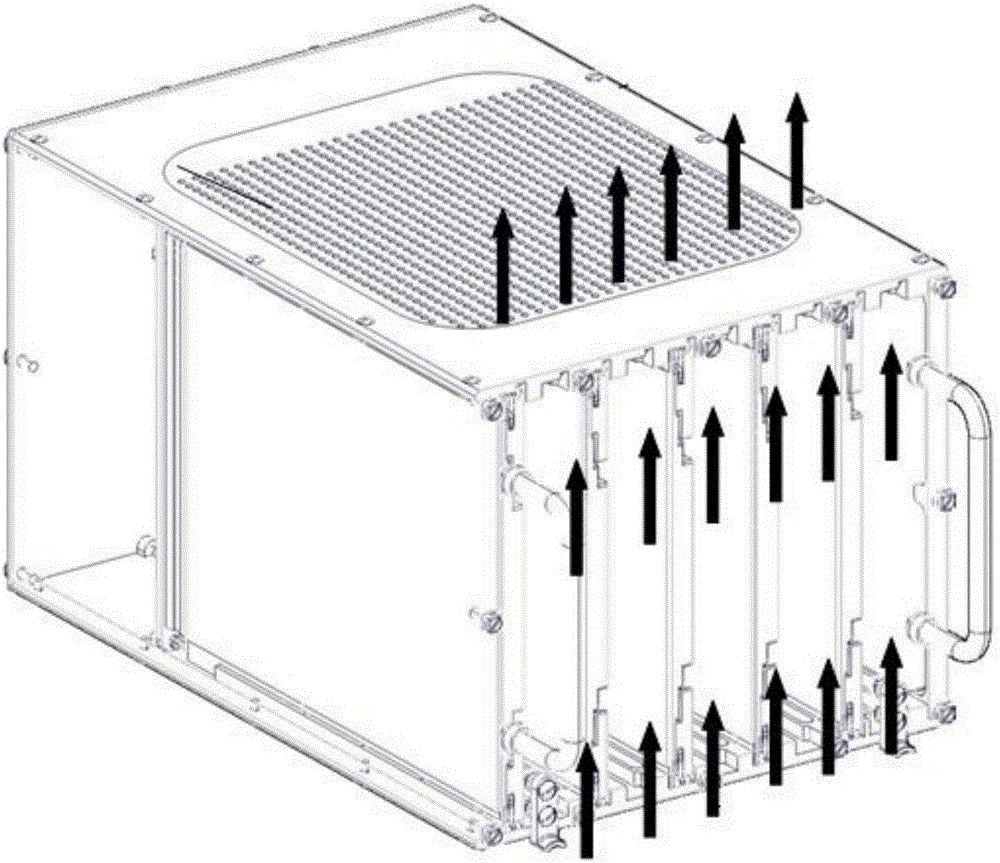 Forced air cooling chassis resisting marine atmospheric environment