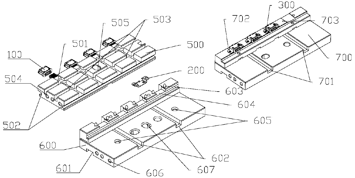 A substrate feeding device and method for fully automatic assembly of charging connectors