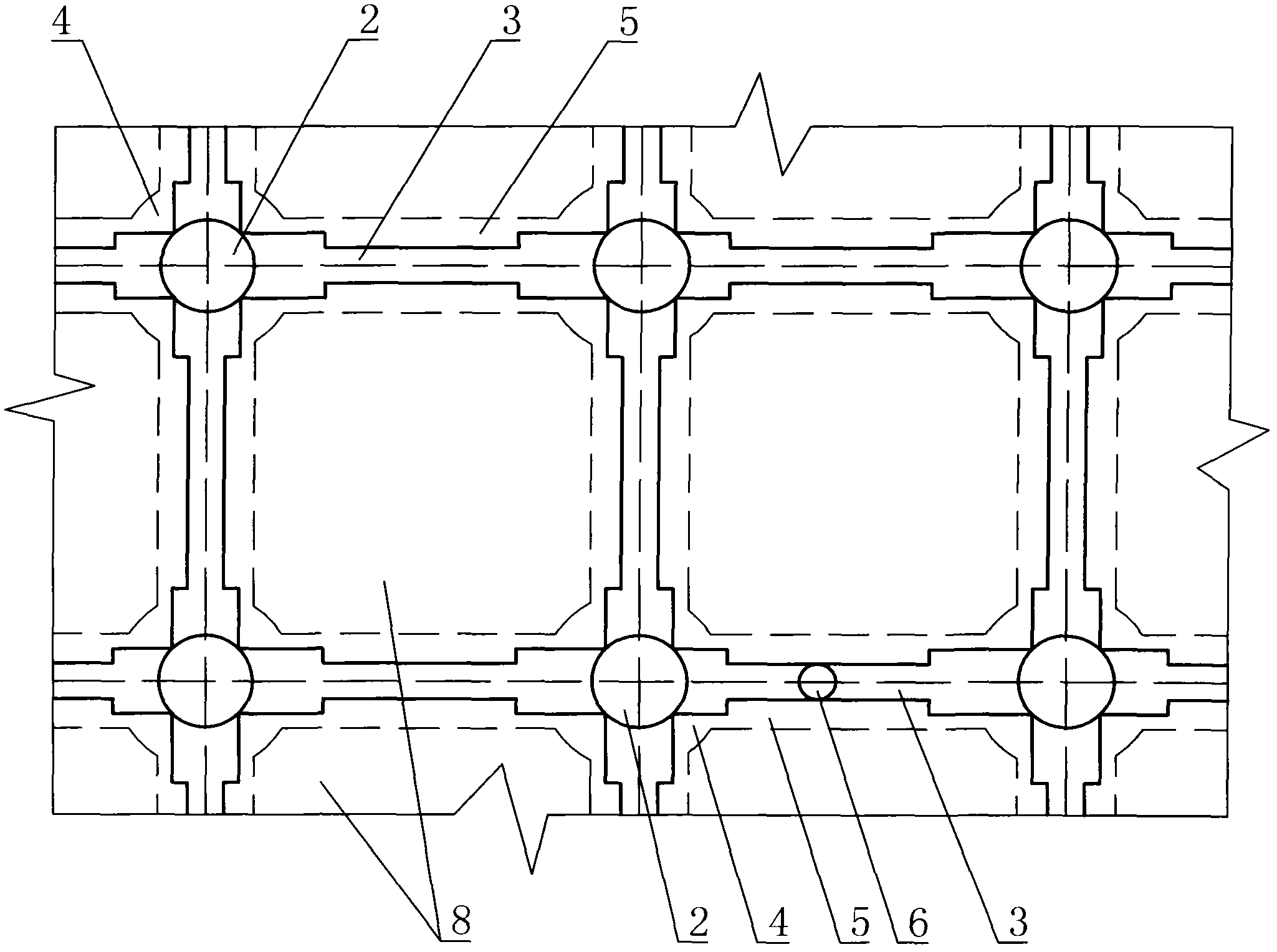 Lattice pile foundation and construction method thereof