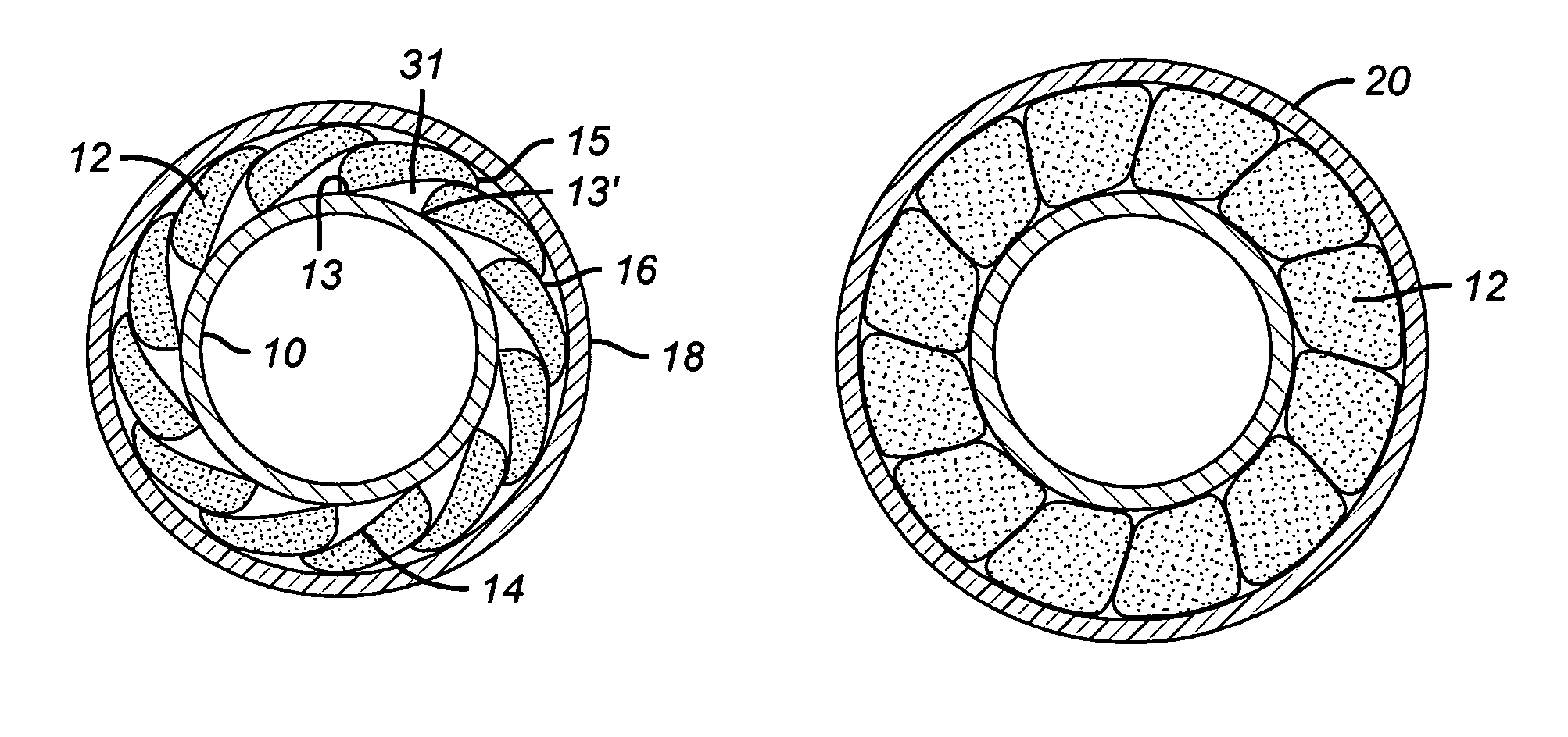 Swelling packer with overlapping petals