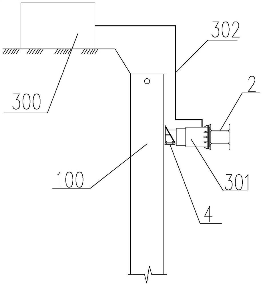 Combined pile supporting structure for cylindrical foundation pit and construction method