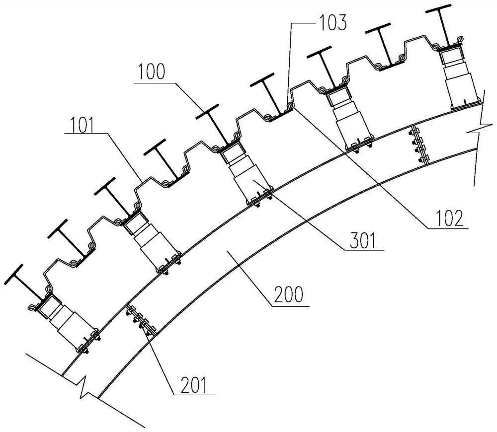 Combined pile supporting structure for cylindrical foundation pit and construction method