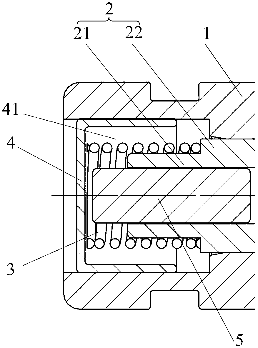 Valve assembly, electromagnetic valve and electromagnetic valve compression spring secondary adjusting method