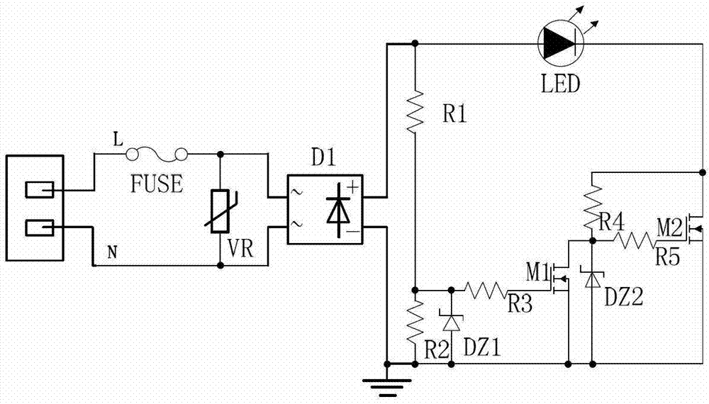 Dimming drive circuit of AC (Alternating Current) direct drive LED module