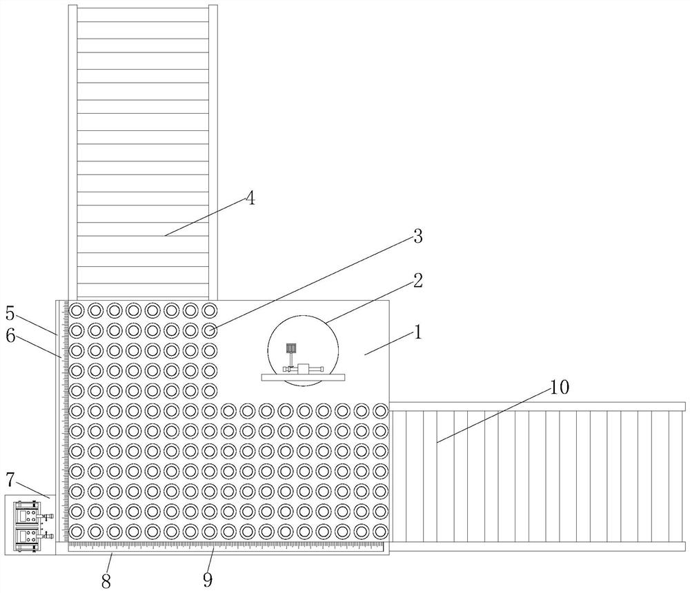 A measuring and calibrating device for processing aluminum profiles