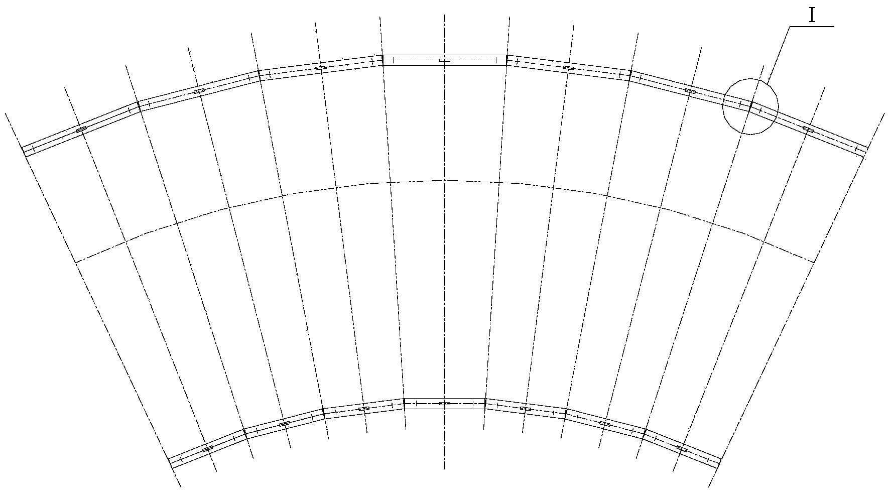 Drilling jig for machining connecting gusset of rotating frame of annular cooler and using method