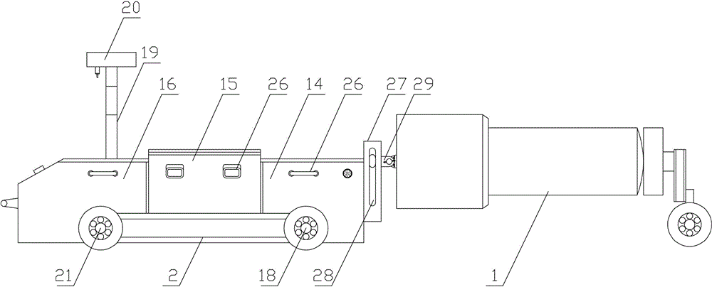 Subaudio frequency positioning-based pipeline crawler