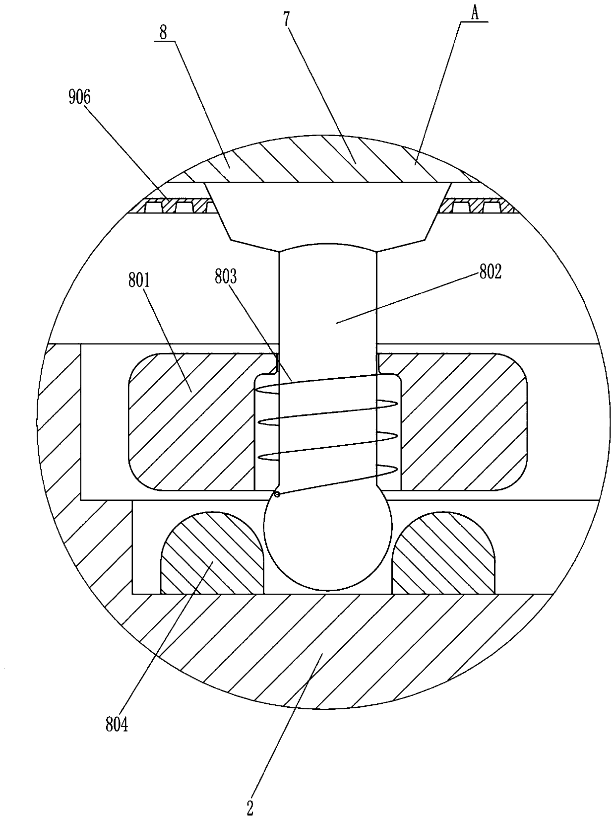 Intermittent manual mushroom stone knocking-off machine