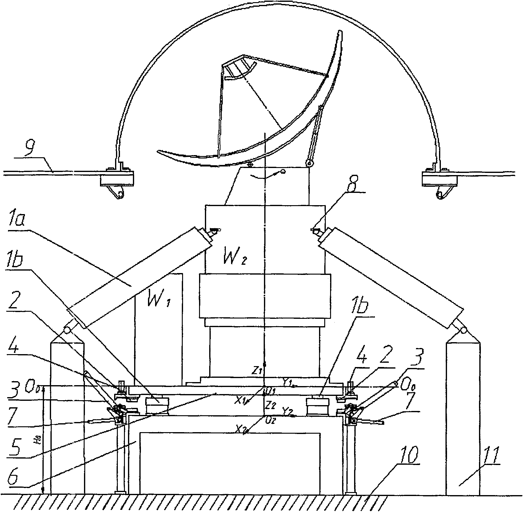 Precision positioning and fast switch over type vibrating isolation system