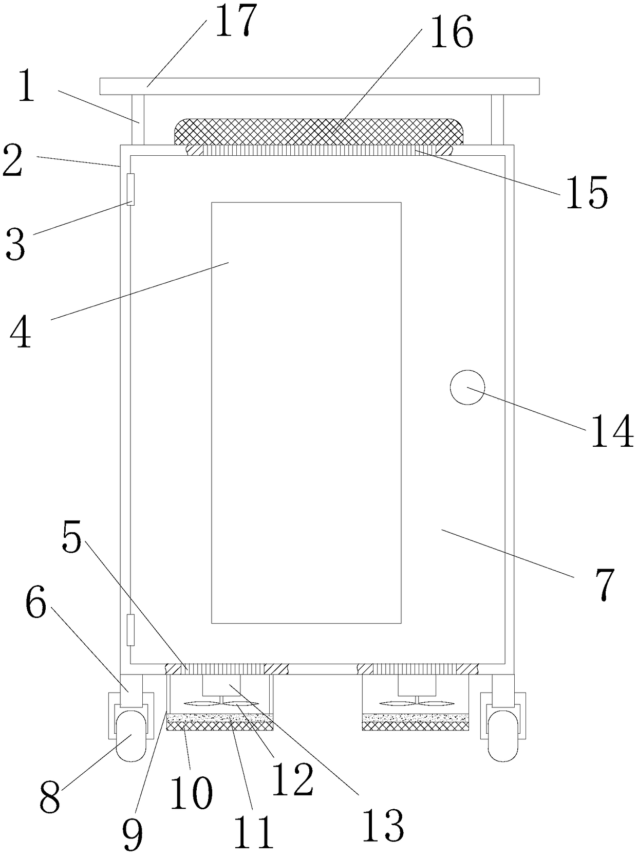 Electric power cabinet with good heat dissipation function