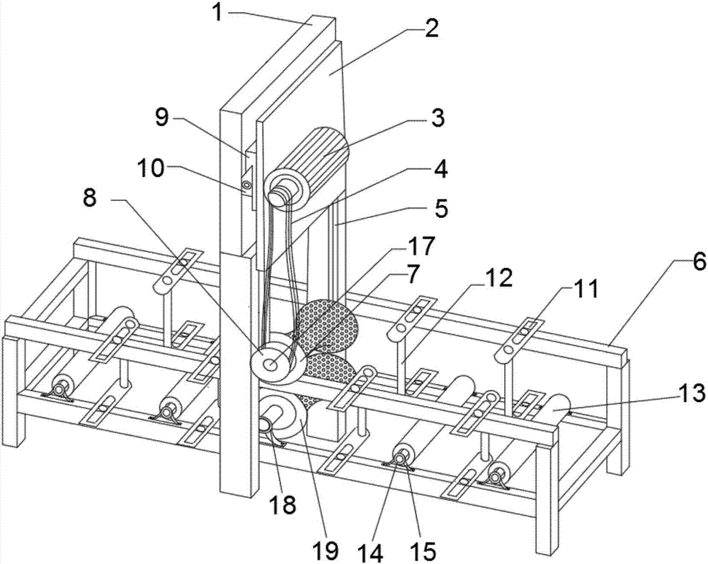 Cylinder fender arc face grinding device