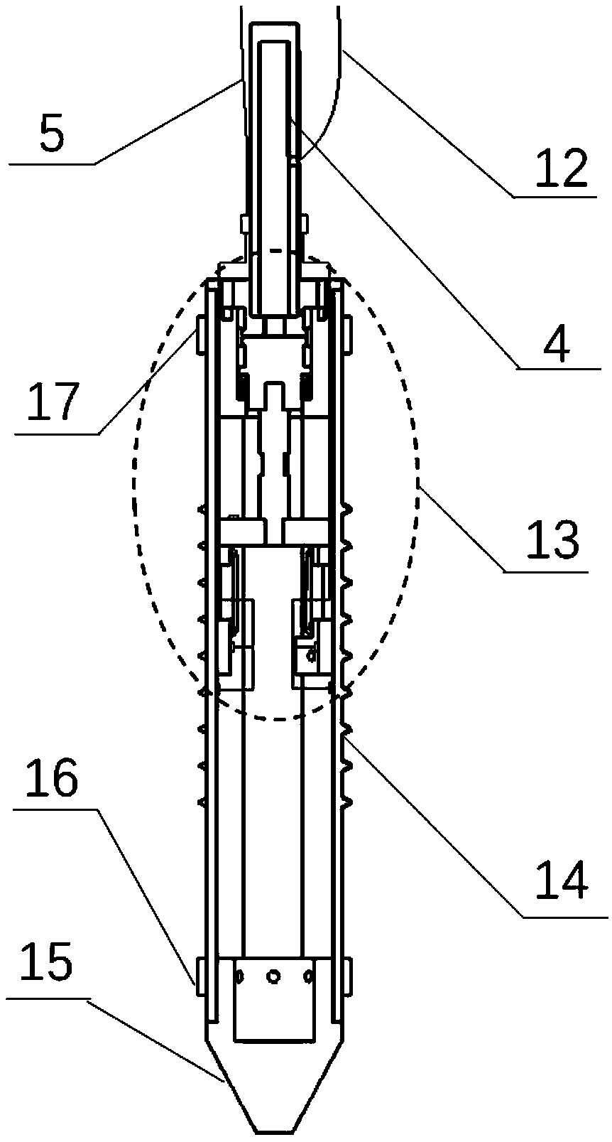 Pre-drilling in-situ rock mass combined measurement device and measurement method