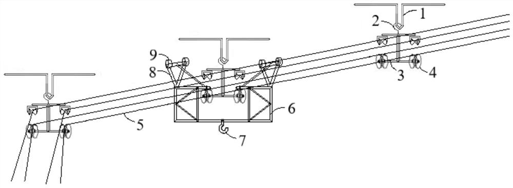 A horizontal transportation device used in underground comprehensive utility corridor