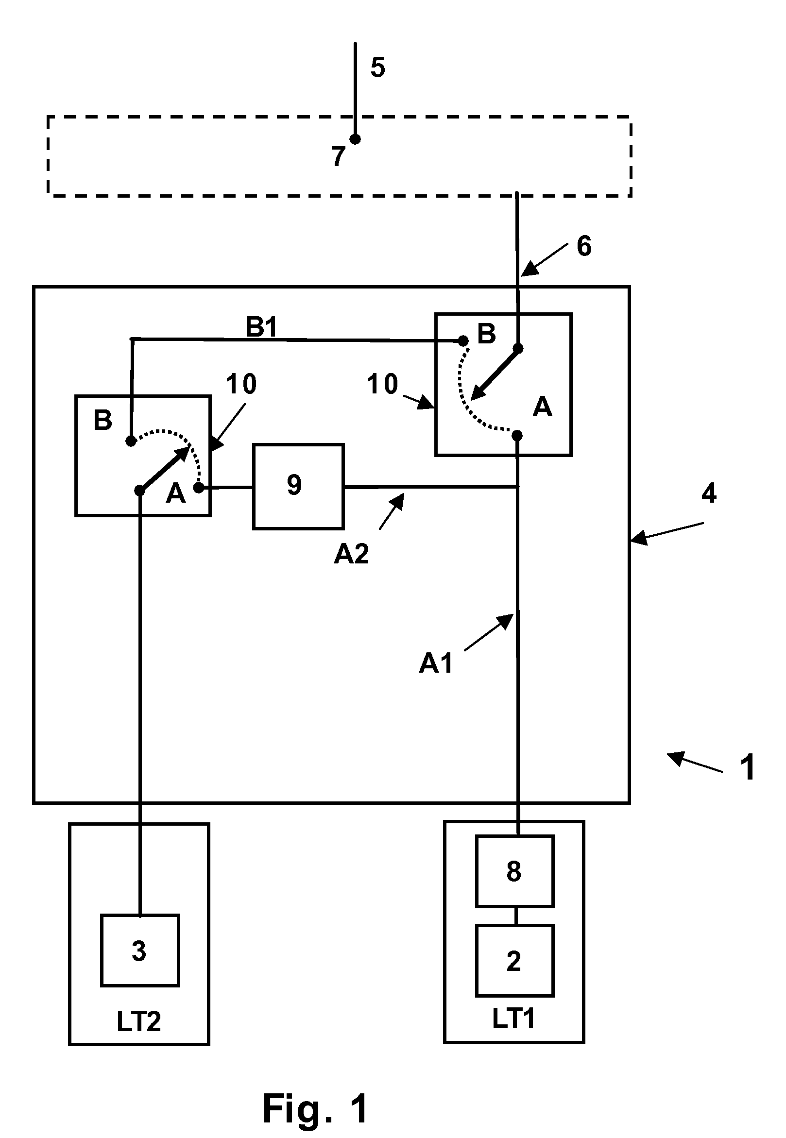 Line termination arrangement with combined broadband and narrowband services