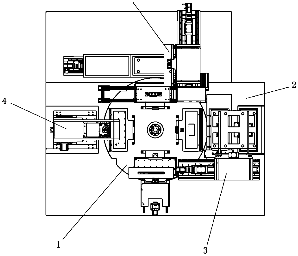 Turntable type label hot stamping equipment