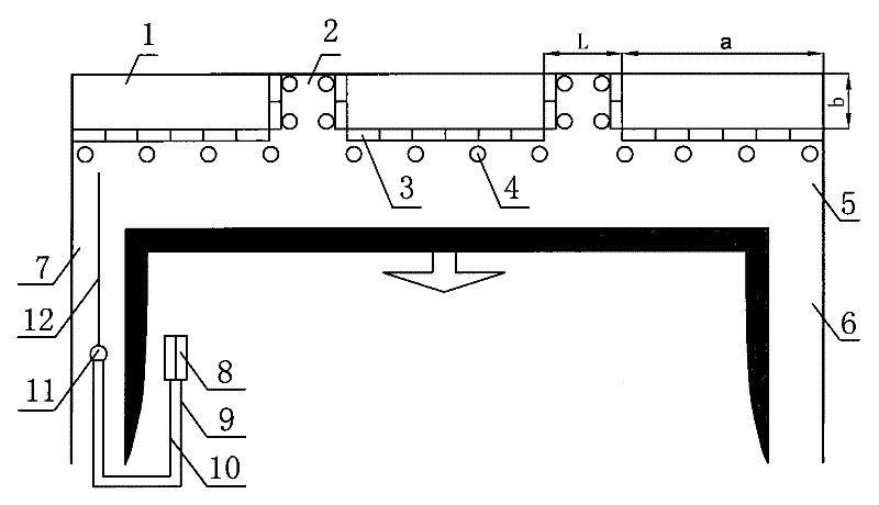 Goaf bag-type packing method