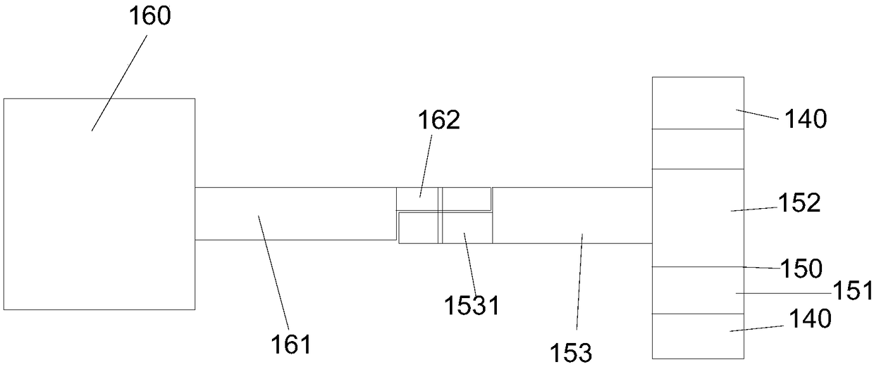 A chain clamp type transmission mechanism and a chain clamp type transmission device for wet separation membrane extraction of a lithium ion battery