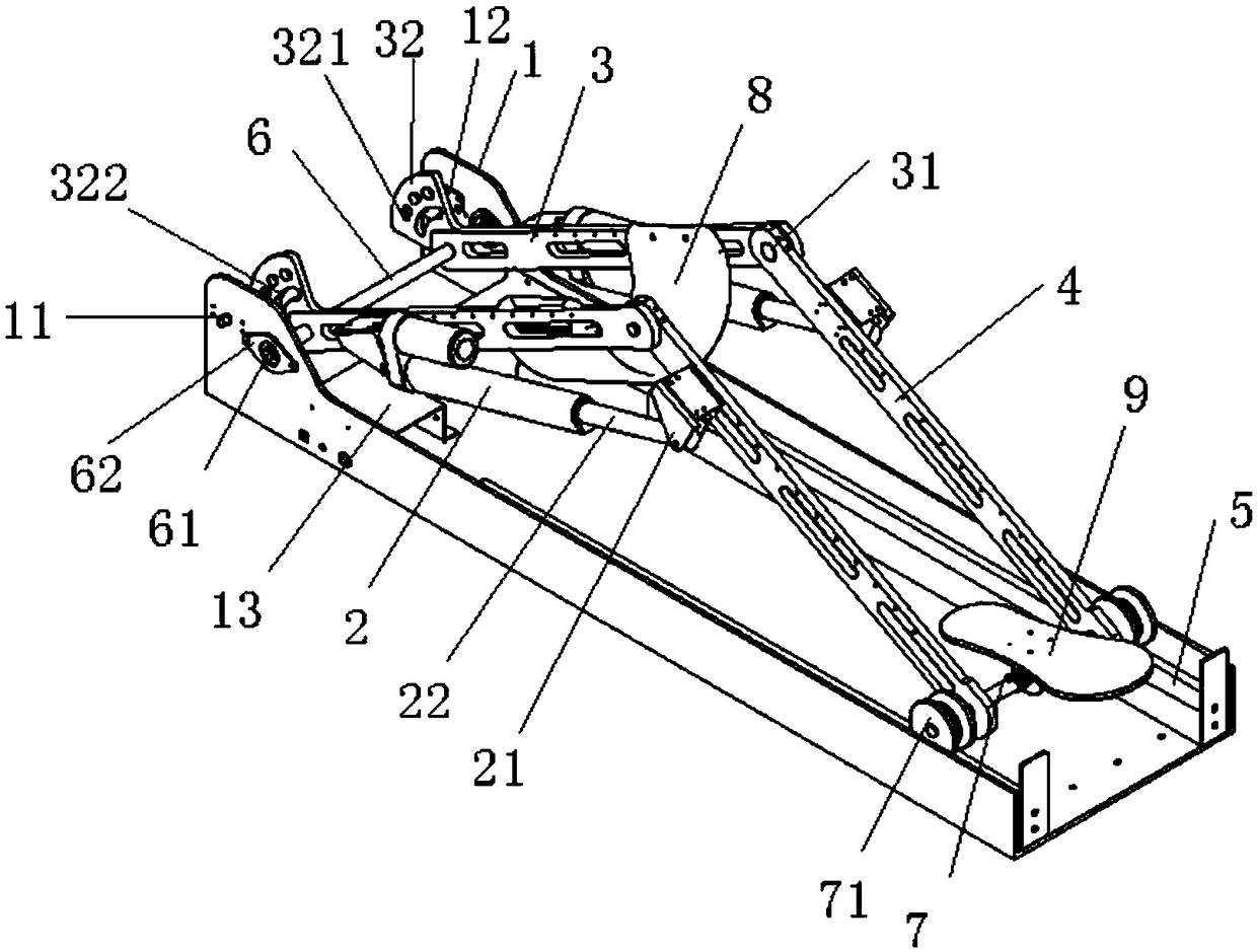 Knee joint rehabilitation device and a rehabilitation training method based on device