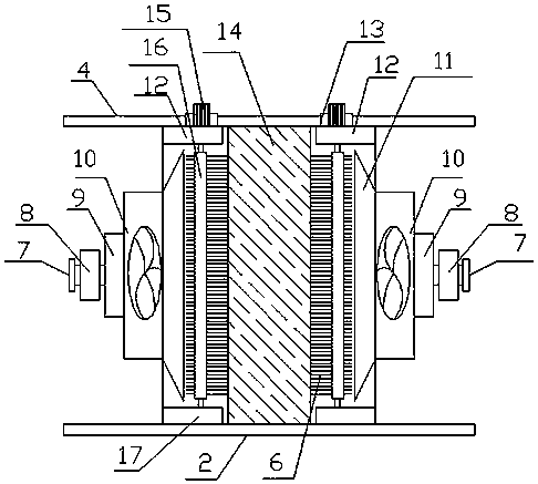 Dustproof device of vertical vehicle body exterior trim storage tool