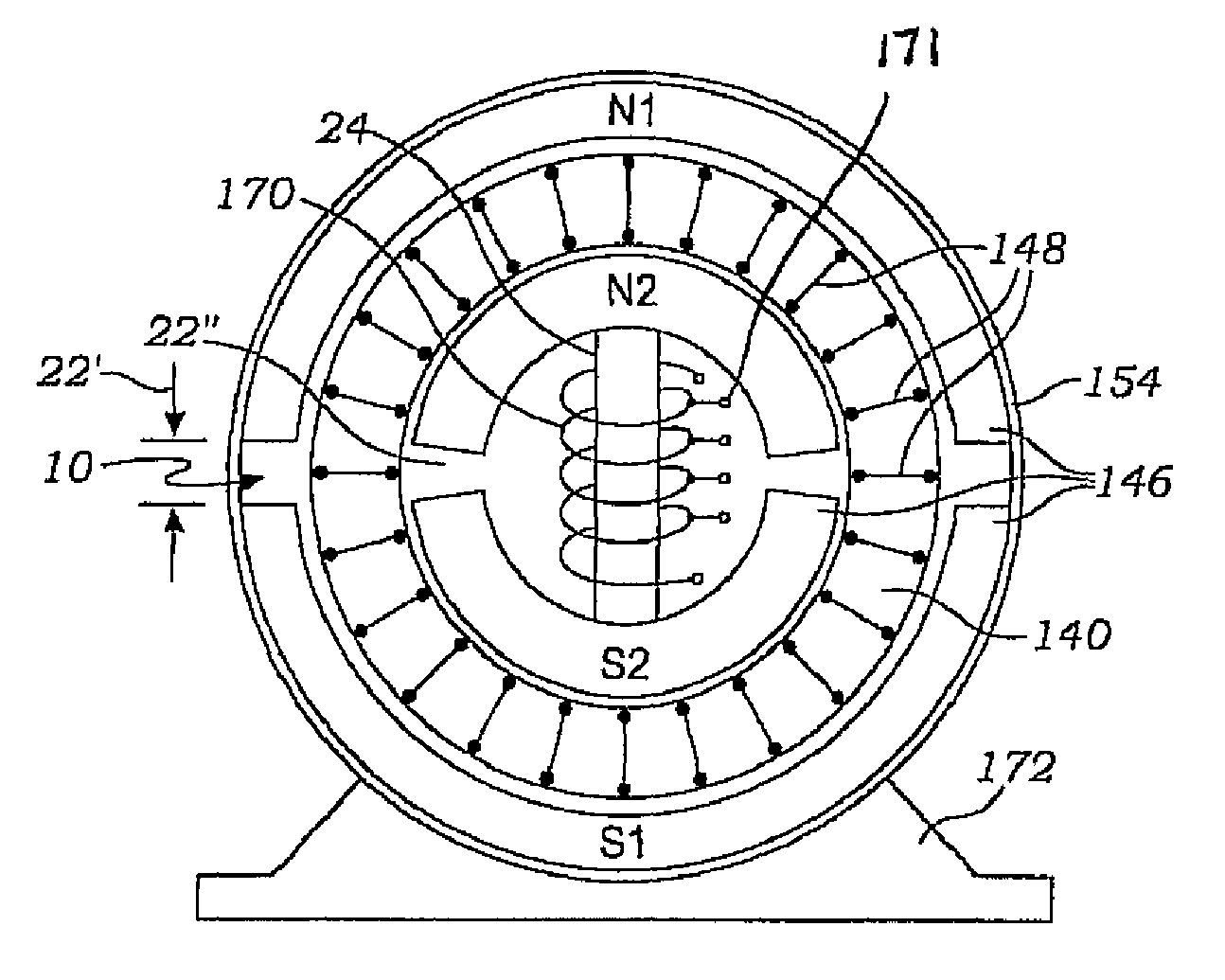 DC induction electric motor-generator