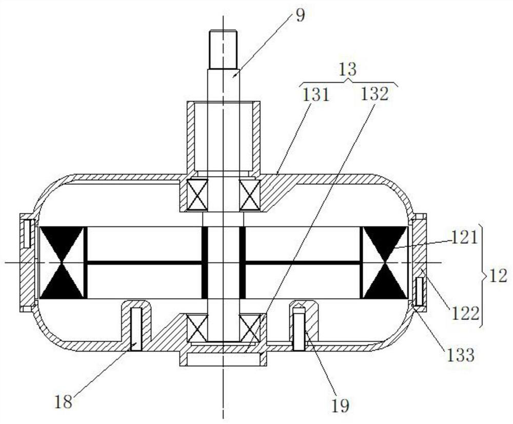 Permanent magnet outer rotor aerator