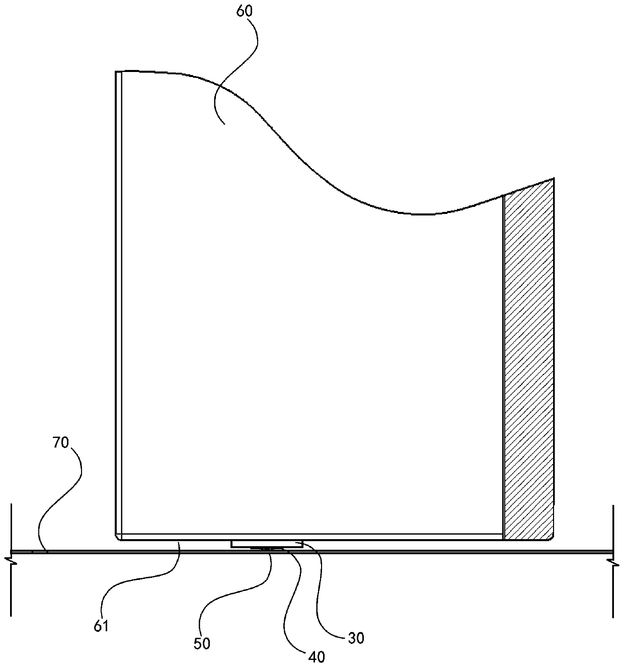 Magnetic-attraction-type guiding anti-shaking guiding device for hanging sliding door