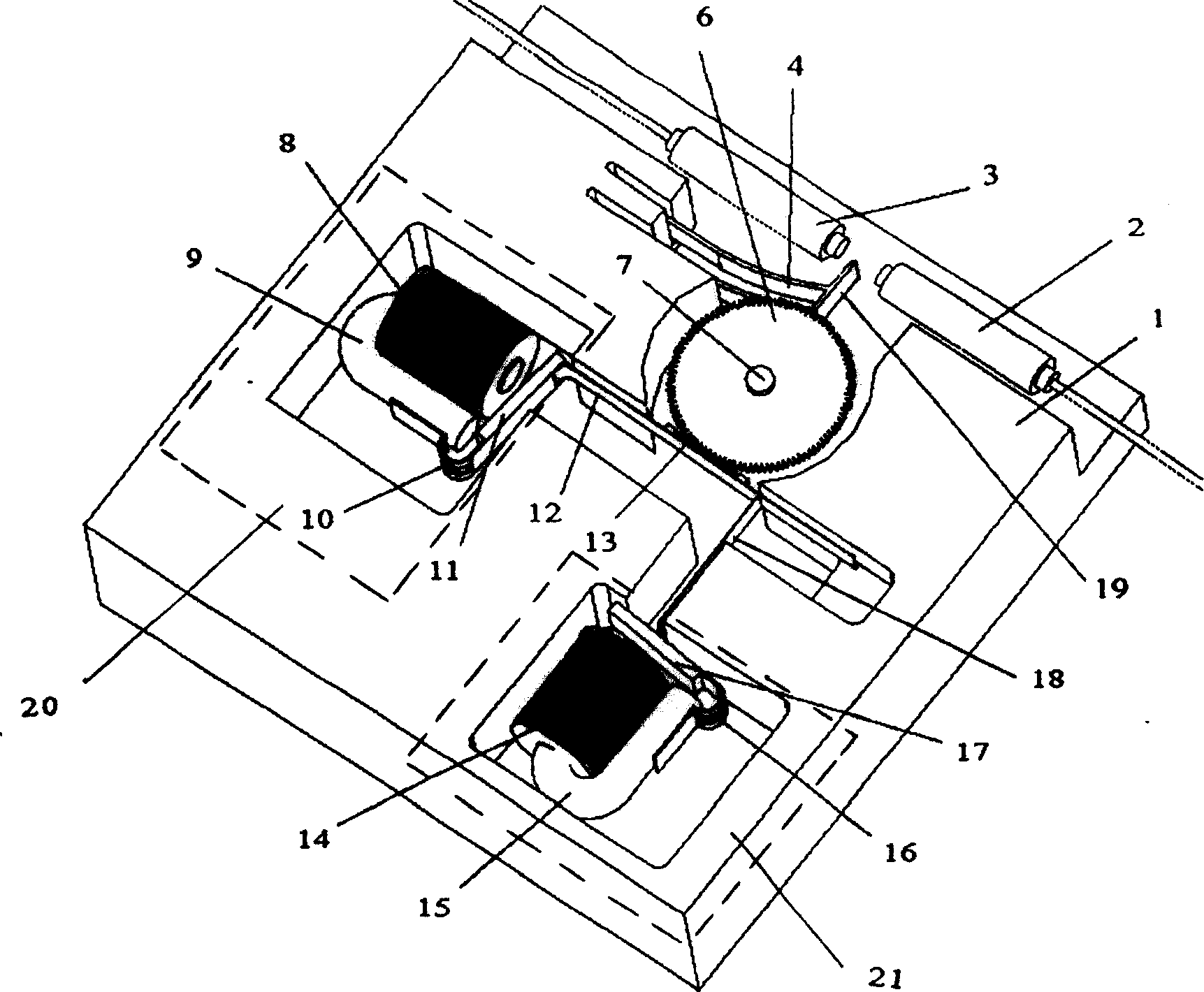 Adjustable digital electromagnetic driven light-barrier attenuator