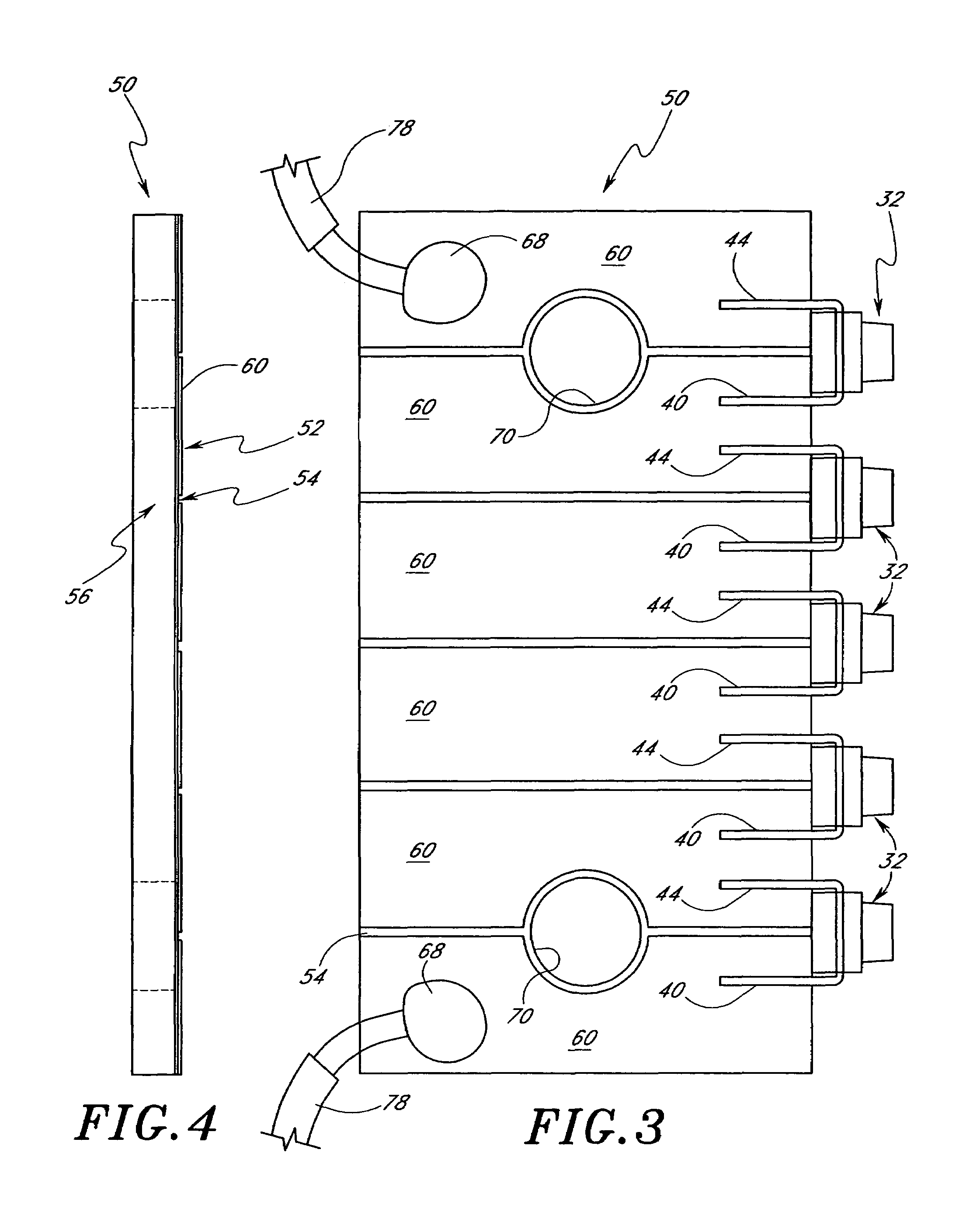 Mounting arrangement for light emitting diodes