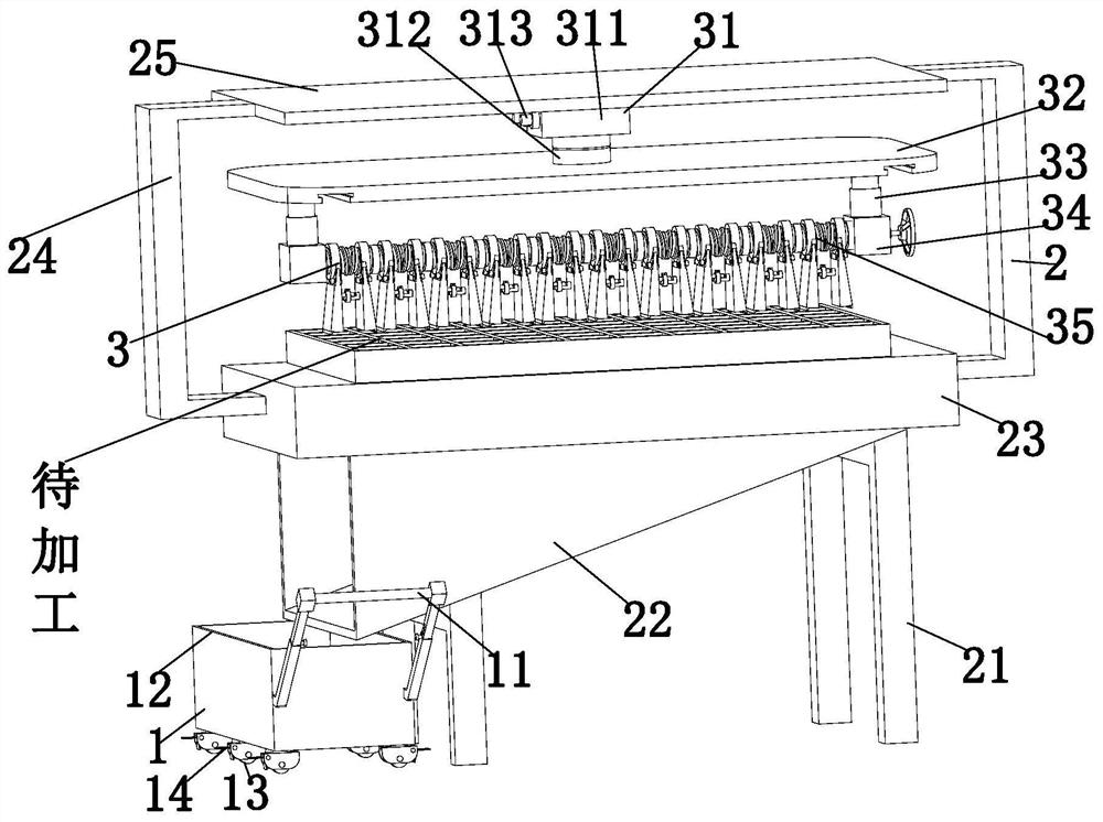 A kind of FRP grating production and finishing processing machine