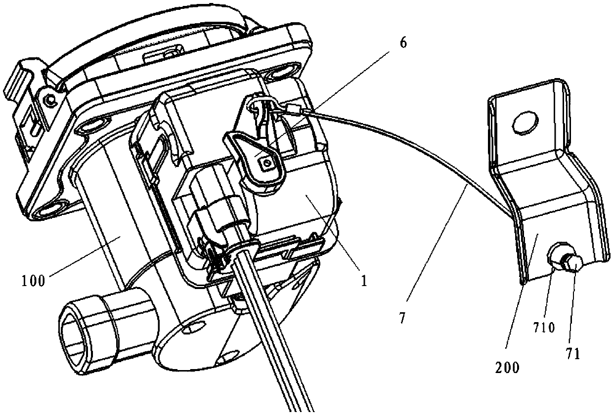 Electric vehicle charging gun locking device and installation assembly thereof