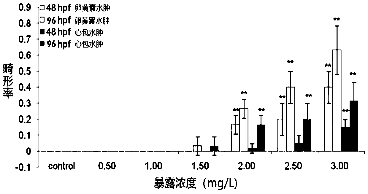 Method for evaluating influence of pollutants on zebra fish biotoxicity