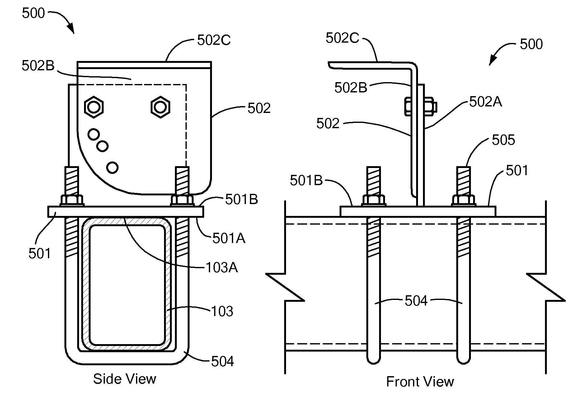 Adjustable racking system for solar array and method of construction of a solar array