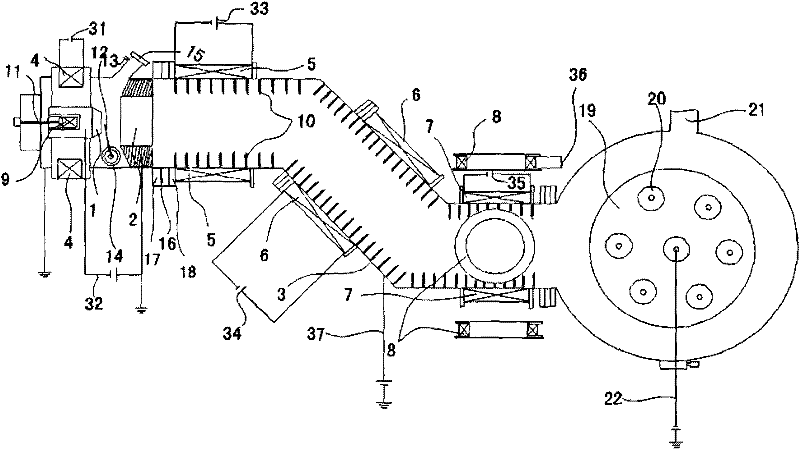 Cathodic vacuum arc source film depositing device and method for depositing film